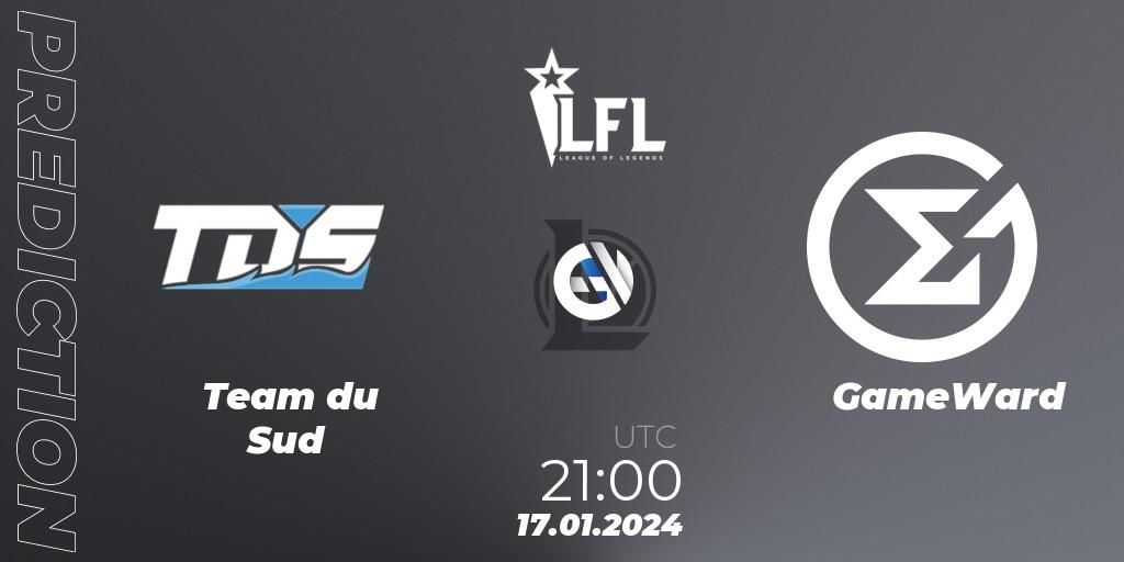 Team du Sud - GameWard: прогноз. 17.01.2024 at 21:00, LoL, LFL Spring 2024