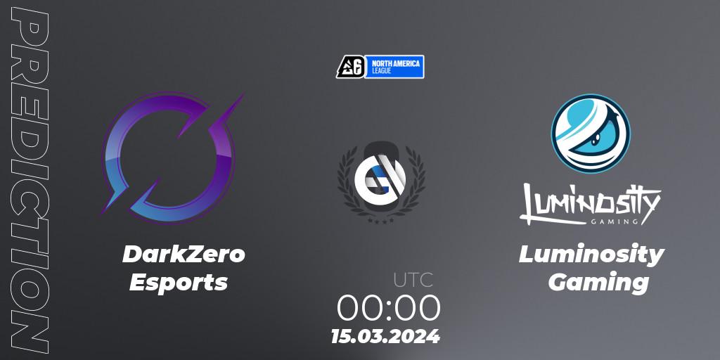DarkZero Esports - Luminosity Gaming: прогноз. 29.03.24, Rainbow Six, North America League 2024 - Stage 1