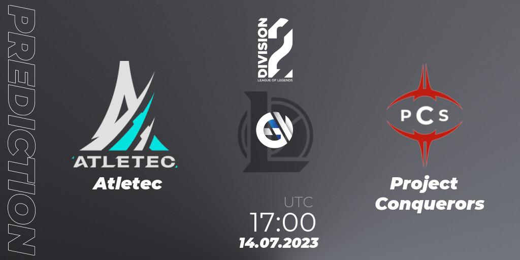 Atletec - Project Conquerors: прогноз. 14.07.2023 at 17:00, LoL, LFL Division 2 Summer 2023 - Group Stage