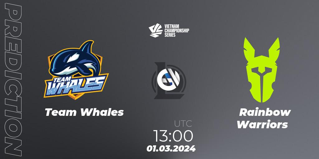 Team Whales - Rainbow Warriors: прогноз. 01.03.24, LoL, VCS Dawn 2024 - Group Stage