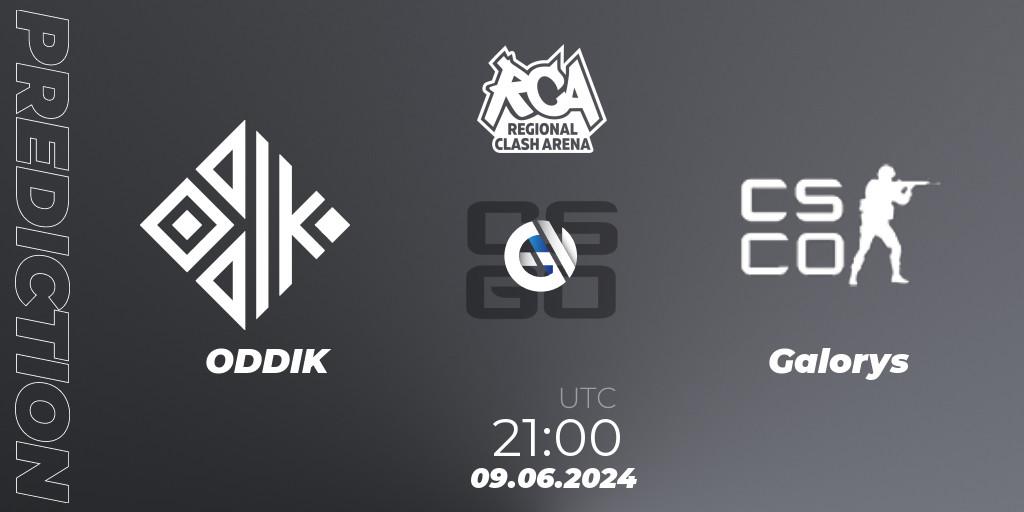 ODDIK - Galorys: прогноз. 09.06.2024 at 21:00, Counter-Strike (CS2), Regional Clash Arena South America