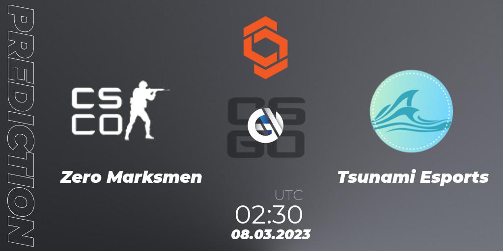 Zero Marksmen - Tsunami Esports: прогноз. 08.03.2023 at 02:30, Counter-Strike (CS2), CCT North America Series #4