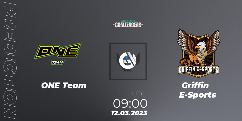 ONE Team - Griffin E-Sports: прогноз. 12.03.2023 at 09:00, VALORANT, VALORANT Challengers 2023: Hong Kong and Taiwan Split 1