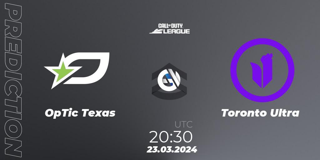 OpTic Texas - Toronto Ultra: прогноз. 23.03.2024 at 20:30, Call of Duty, Call of Duty League 2024: Stage 2 Major