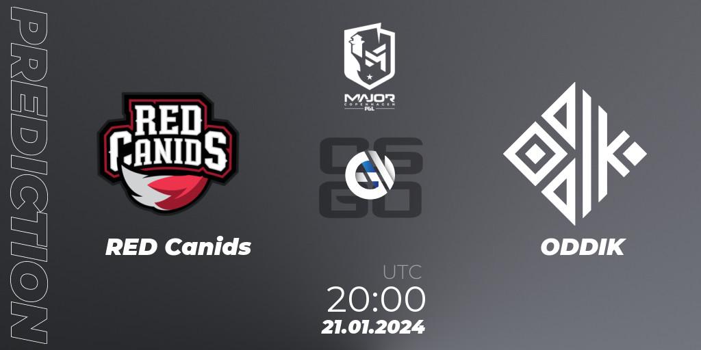 RED Canids - ODDIK: прогноз. 21.01.24, CS2 (CS:GO), PGL CS2 Major Copenhagen 2024 South America RMR Closed Qualifier