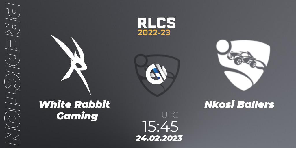 White Rabbit Gaming - Nkosi Ballers: прогноз. 24.02.2023 at 15:45, Rocket League, RLCS 2022-23 - Winter: Sub-Saharan Africa Regional 3 - Winter Invitational