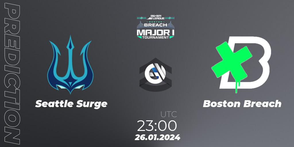 Seattle Surge - Boston Breach: прогноз. 26.01.2024 at 23:00, Call of Duty, Call of Duty League 2024: Stage 1 Major