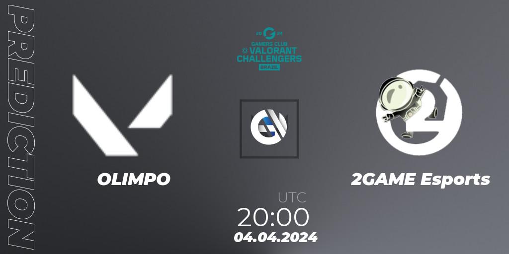 OLIMPO - 2GAME Esports: прогноз. 04.04.2024 at 20:00, VALORANT, VALORANT Challengers Brazil 2024: Split 1