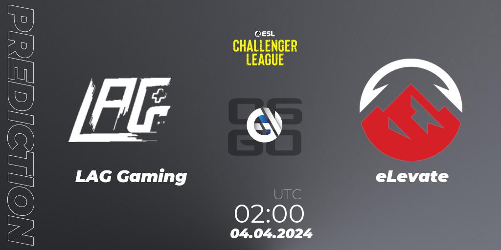 LAG Gaming - eLevate: прогноз. 04.04.2024 at 02:00, Counter-Strike (CS2), ESL Challenger League Season 47: North America