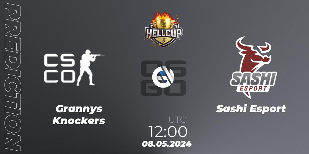 Grannys Knockers - Sashi Esport: прогноз. 08.05.2024 at 12:00, Counter-Strike (CS2), HellCup #9
