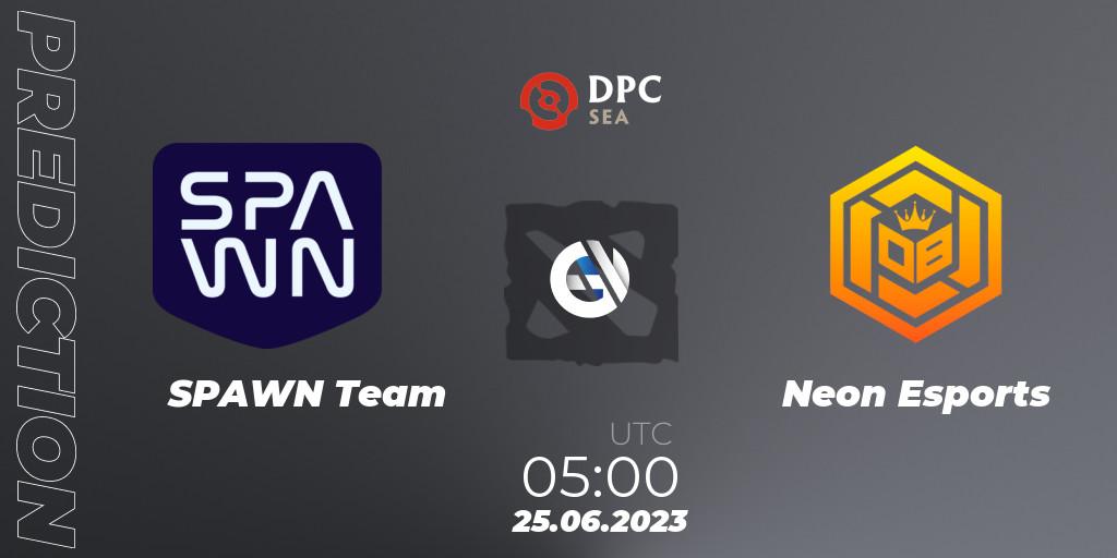 SPAWN Team - Neon Esports: прогноз. 25.06.23, Dota 2, DPC 2023 Tour 3: SEA Division II (Lower)
