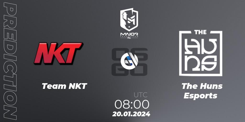Team NKT - The Huns Esports: прогноз. 20.01.2024 at 08:00, Counter-Strike (CS2), PGL CS2 Major Copenhagen 2024 East Asia RMR Closed Qualifier