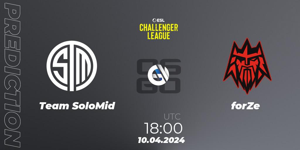 Team SoloMid - forZe: прогноз. 10.04.24, CS2 (CS:GO), ESL Challenger League Season 47: Europe