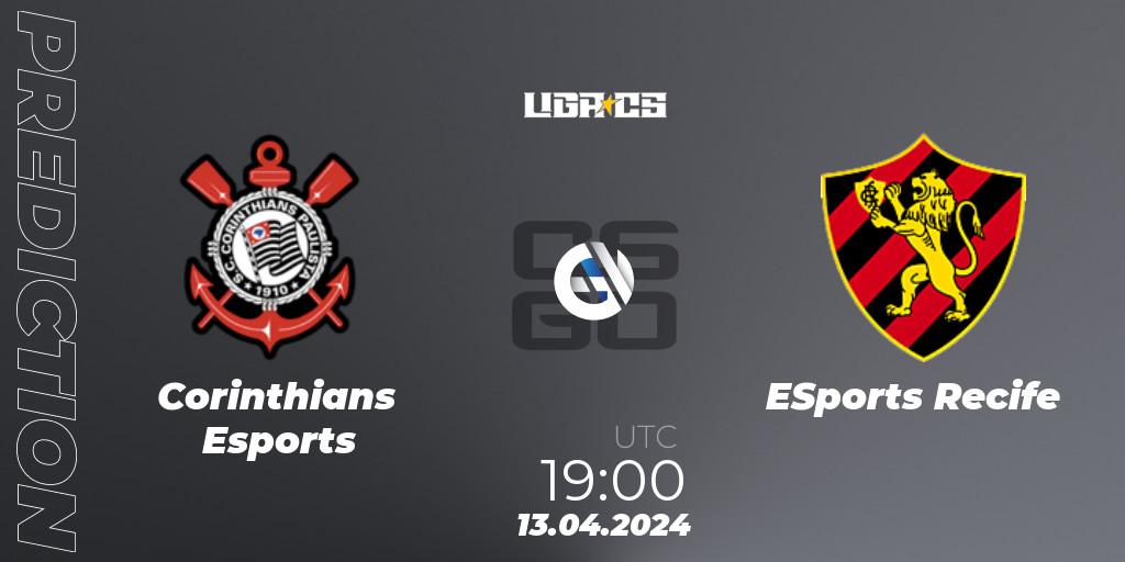 Corinthians Esports - ESports Recife: прогноз. 13.04.24, CS2 (CS:GO), LIGA CS: Summer 2024
