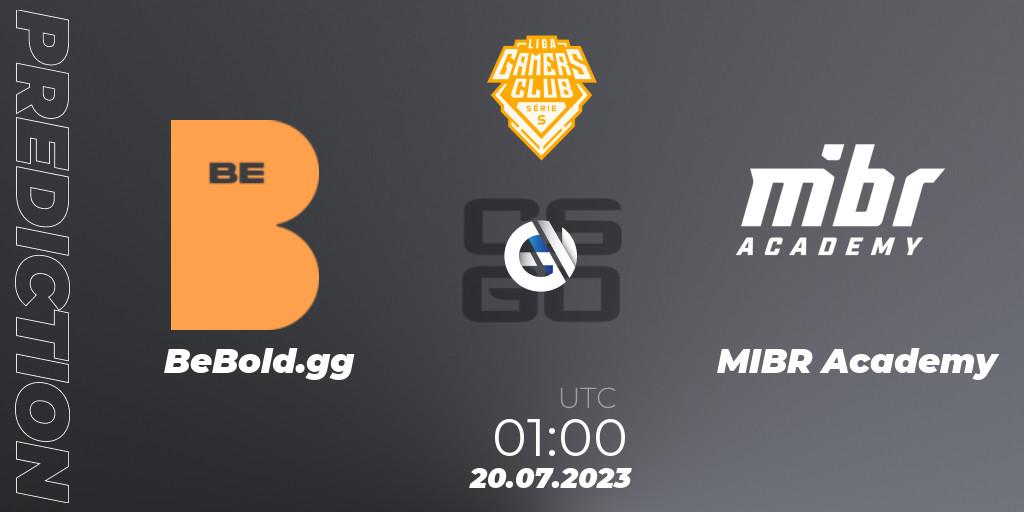 BeBold.gg - MIBR Academy: прогноз. 20.07.2023 at 00:00, Counter-Strike (CS2), Gamers Club Liga Série S: Season 3
