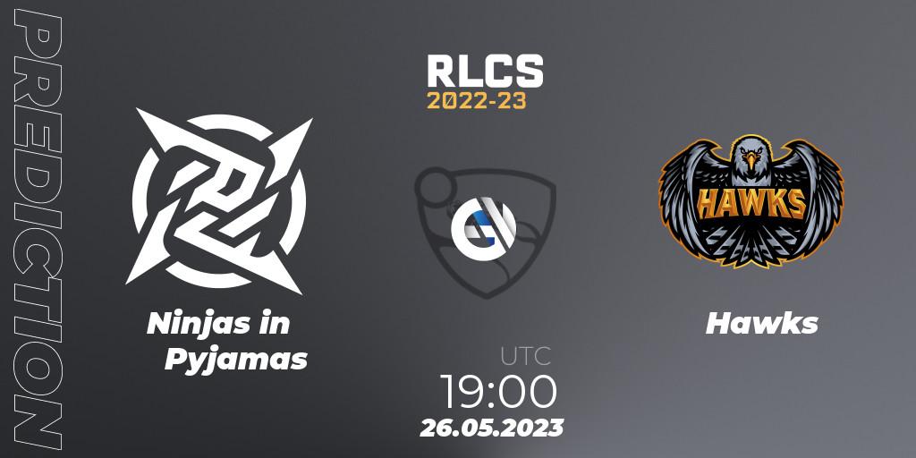 Ninjas in Pyjamas - Hawks: прогноз. 26.05.23, Rocket League, RLCS 2022-23 - Spring: South America Regional 2 - Spring Cup