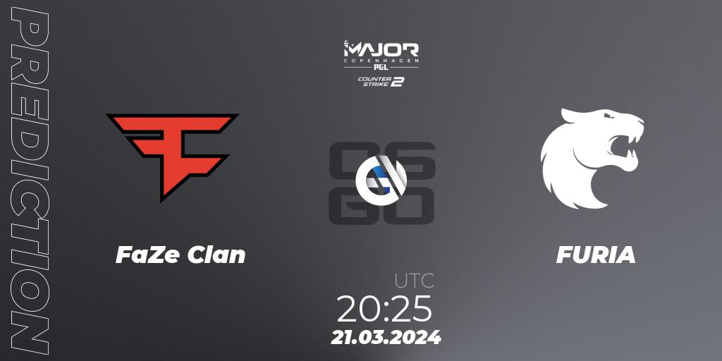 FaZe Clan - FURIA: прогноз. 21.03.2024 at 20:25, Counter-Strike (CS2), PGL CS2 Major Copenhagen 2024