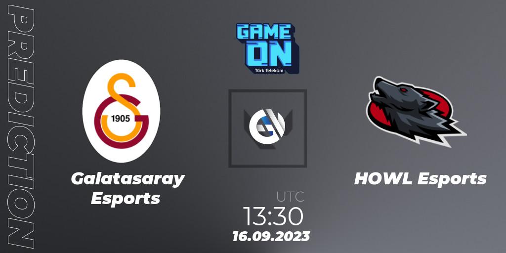 Galatasaray Esports - HOWL Esports: прогноз. 16.09.2023 at 13:30, VALORANT, GAMEON VALORANT Tournament