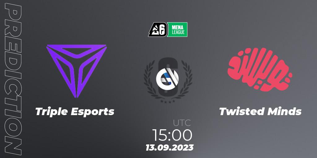 Triple Esports - Twisted Minds: прогноз. 13.09.2023 at 15:00, Rainbow Six, MENA League 2023 - Stage 2