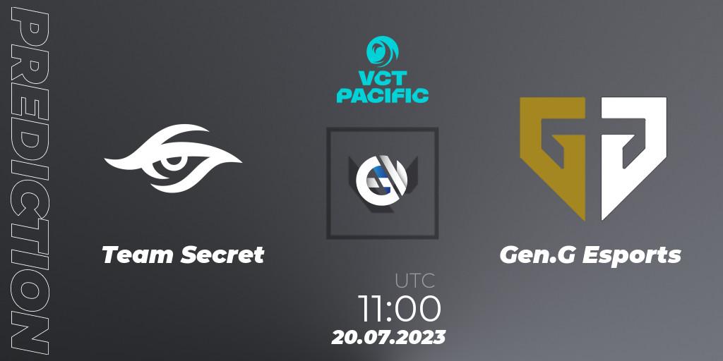 Team Secret - Gen.G Esports: прогноз. 20.07.23, VALORANT, VALORANT Champions Tour 2023: Pacific Last Chance Qualifier