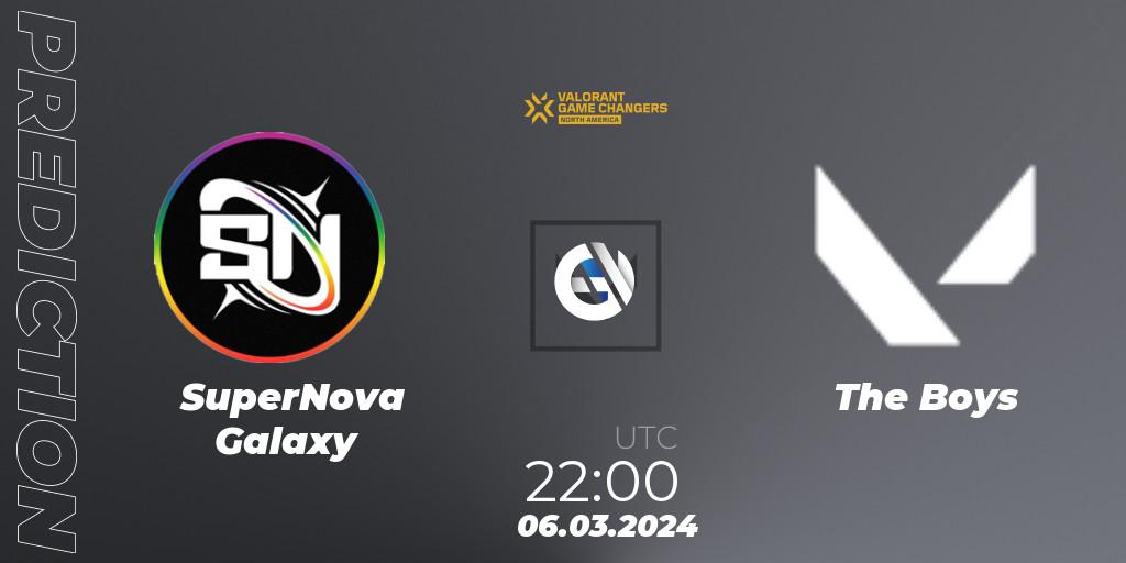 SuperNova Galaxy - The Boys: прогноз. 06.03.2024 at 22:00, VALORANT, VCT 2024: Game Changers North America Series Series 1
