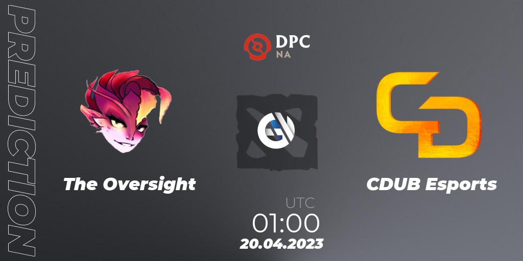 The Oversight - CDUB Esports: прогноз. 20.04.23, Dota 2, DPC 2023 Tour 2: NA Division II (Lower)