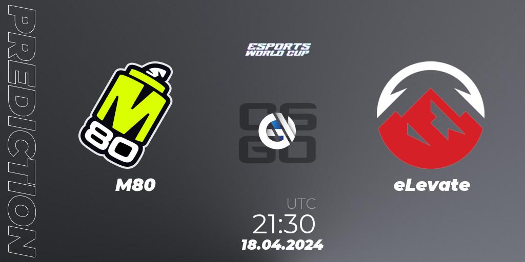 M80 - eLevate: прогноз. 18.04.2024 at 21:30, Counter-Strike (CS2), Esports World Cup 2024: North American Closed Qualifier