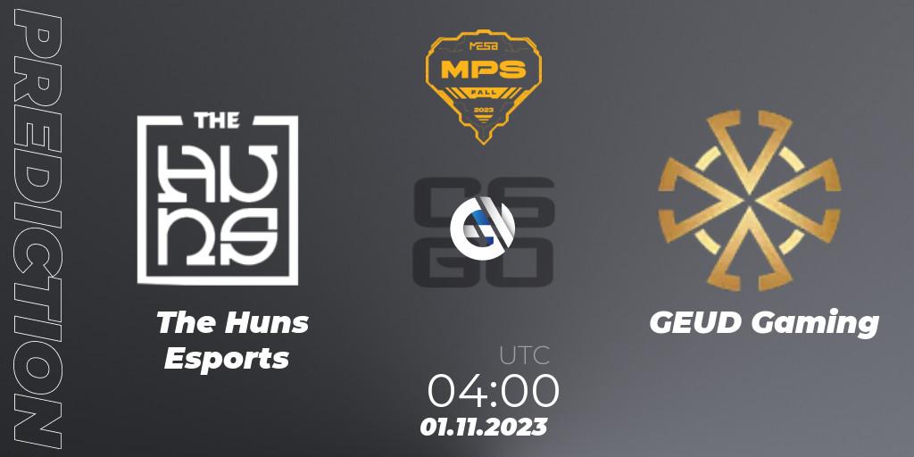 The Huns Esports - GEUD Gaming: прогноз. 01.11.2023 at 04:00, Counter-Strike (CS2), MESA Pro Series: Fall 2023