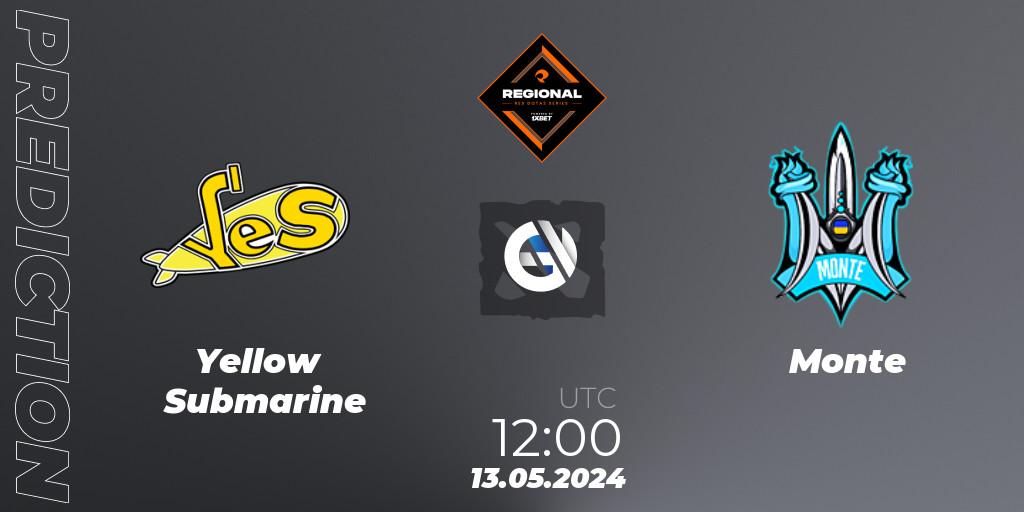 Yellow Submarine - Monte: прогноз. 13.05.2024 at 12:20, Dota 2, RES Regional Series: EU #2