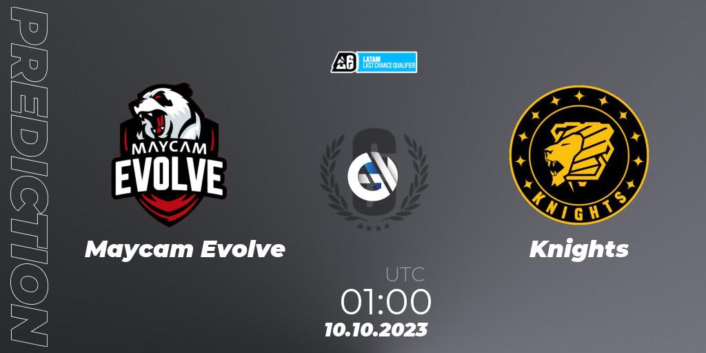 Maycam Evolve - Knights: прогноз. 10.10.2023 at 01:00, Rainbow Six, LATAM League 2023 - Stage 2 - Last Chance Qualifier