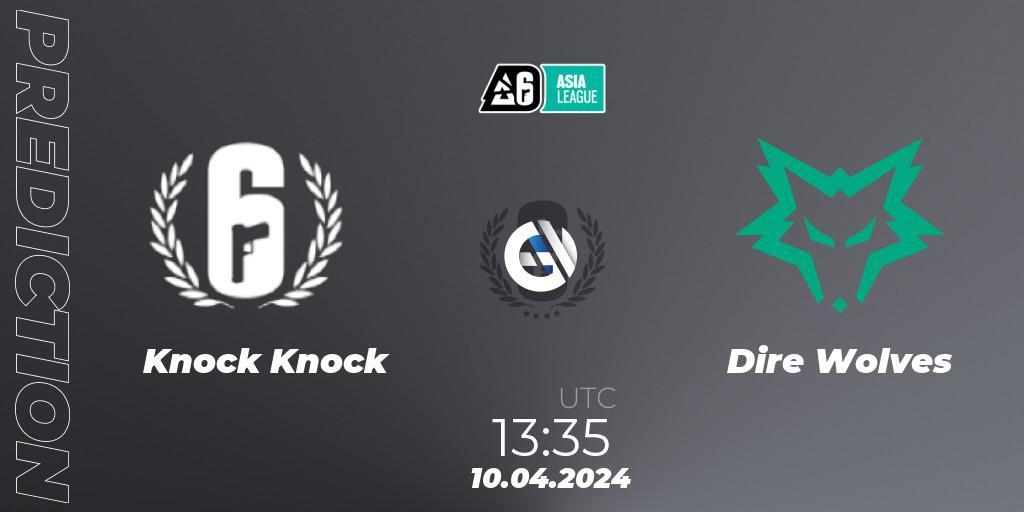 Knock Knock - Dire Wolves: прогноз. 10.04.2024 at 13:35, Rainbow Six, Asia League 2024 - Stage 1