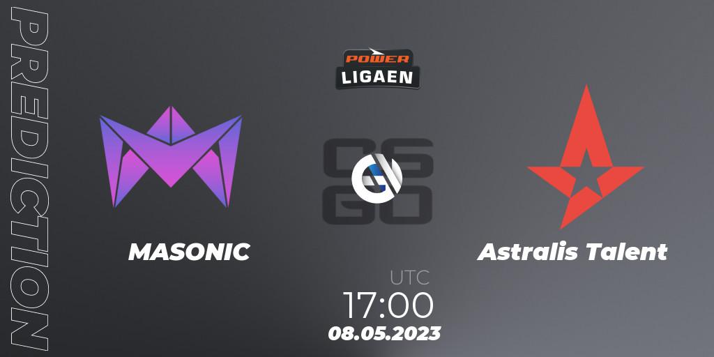 MASONIC - Astralis Talent: прогноз. 08.05.2023 at 17:00, Counter-Strike (CS2), Dust2.dk Ligaen Season 23