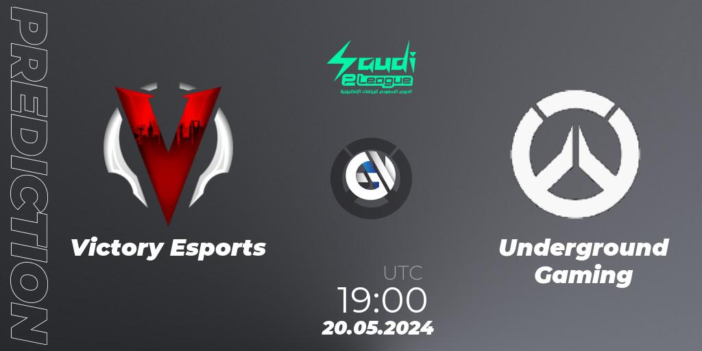 Victory Esports - Underground Gaming: прогноз. 20.05.2024 at 19:00, Overwatch, Saudi eLeague 2024 - Major 2 Phase 1