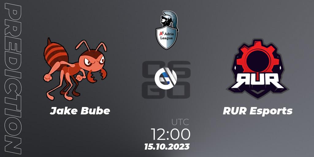Jake Bube - RUR Esports: прогноз. 15.10.2023 at 12:00, Counter-Strike (CS2), A1 Adria League Season 12