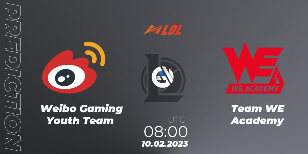 Weibo Gaming Youth Team - Team WE Academy: прогноз. 10.02.2023 at 07:50, LoL, LDL 2023 - Swiss Stage
