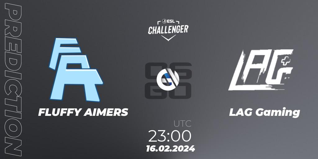 FLUFFY AIMERS - LAG Gaming: прогноз. 16.02.2024 at 23:10, Counter-Strike (CS2), ESL Challenger #56: North American Open Qualifier