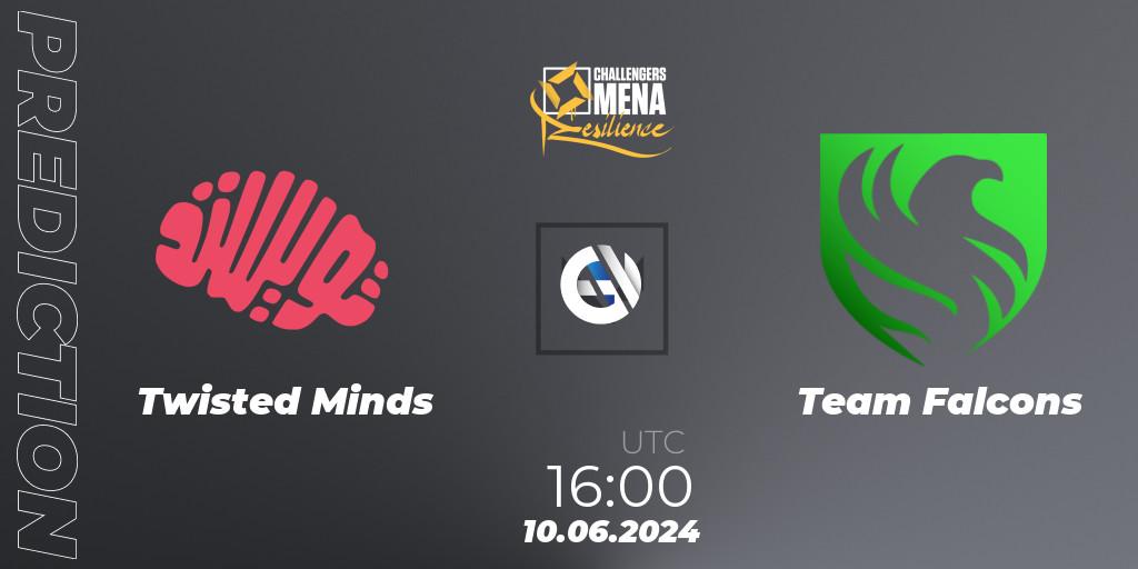 Twisted Minds - Team Falcons: прогноз. 10.06.2024 at 16:00, VALORANT, VALORANT Challengers 2024 MENA: Resilience Split 2 - GCC and Iraq