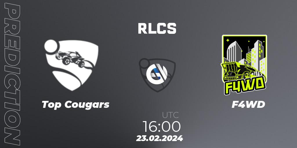 Top Cougars - F4WD: прогноз. 23.02.2024 at 16:00, Rocket League, RLCS 2024 - Major 1: Europe Open Qualifier 2