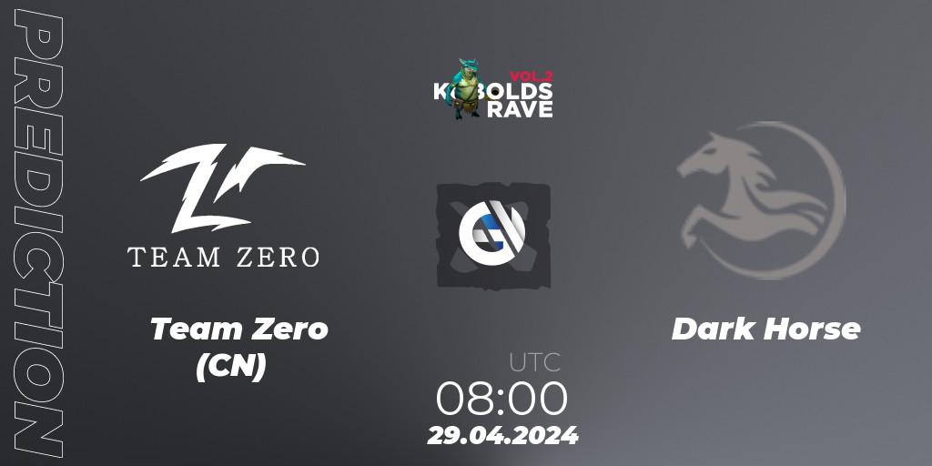 Team Zero (CN) - Dark Horse: прогноз. 29.04.2024 at 08:00, Dota 2, Cringe Station Kobolds Rave 2