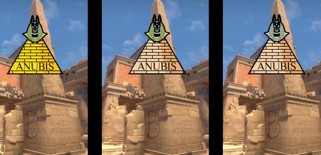 Позиции на карте Anubis