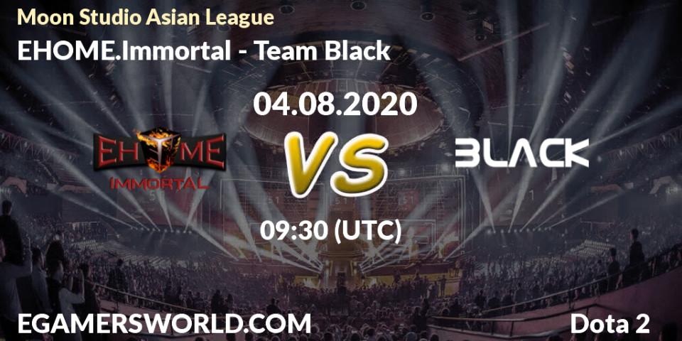 EHOME.Immortal - Team Black: прогноз. 04.08.20, Dota 2, Moon Studio Asian League
