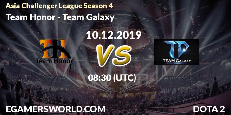 Team Honor - Team Galaxy: прогноз. 10.12.19, Dota 2, Asia Challenger League Season 4