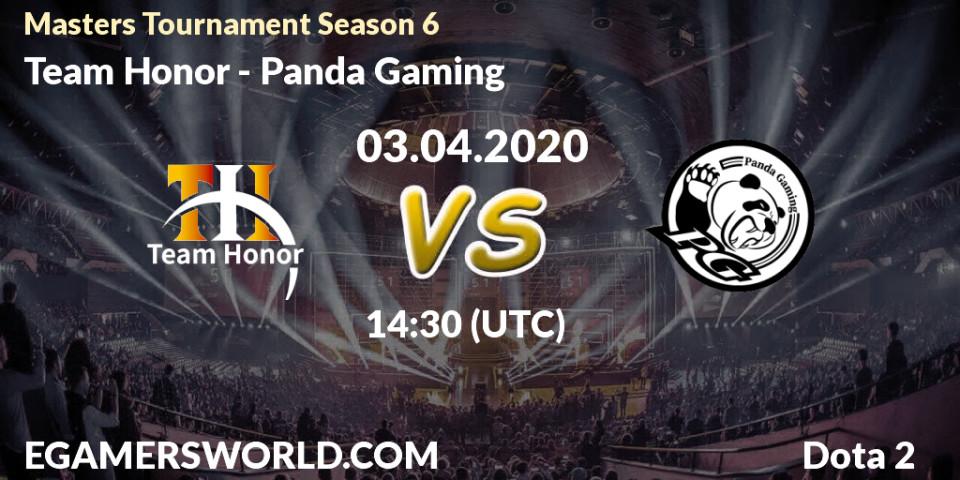 Team Honor - Panda Gaming: прогноз. 03.04.20, Dota 2, Masters Tournament Season 6