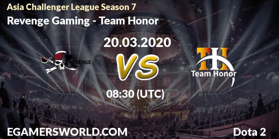 Revenge Gaming - Team Honor: прогноз. 20.03.20, Dota 2, Asia Challenger League Season 7