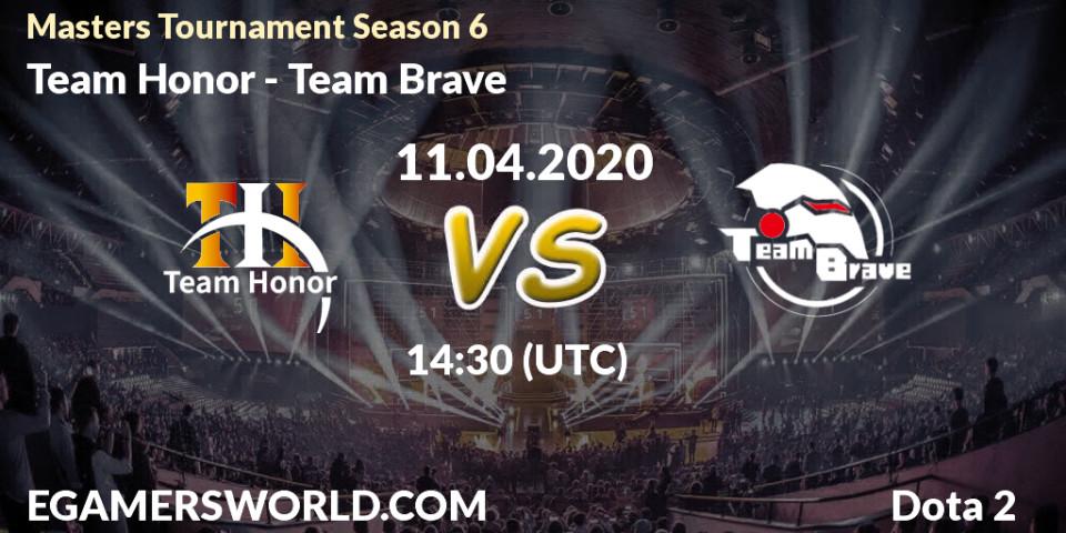 Team Honor - Team Brave: прогноз. 12.04.20, Dota 2, Masters Tournament Season 6