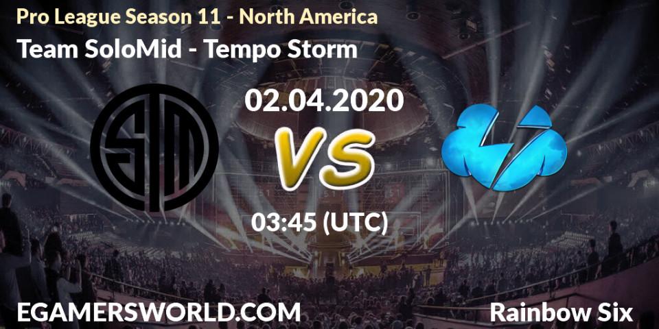 Team SoloMid - Tempo Storm: прогноз. 02.04.20, Rainbow Six, Pro League Season 11 - North America