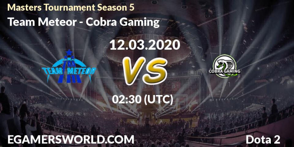 Team Meteor - Cobra Gaming: прогноз. 12.03.20, Dota 2, Masters Tournament Season 5
