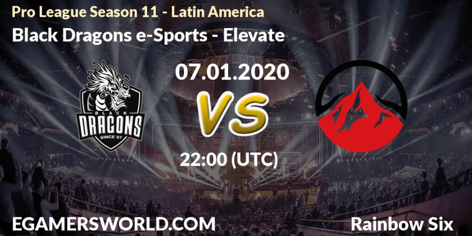 Black Dragons e-Sports - Elevate: прогноз. 07.01.20, Rainbow Six, Pro League Season 11 - Latin America