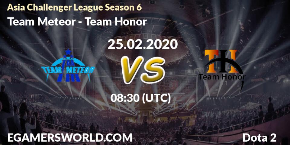 Team Meteor - Team Honor: прогноз. 25.02.20, Dota 2, Asia Challenger League Season 6