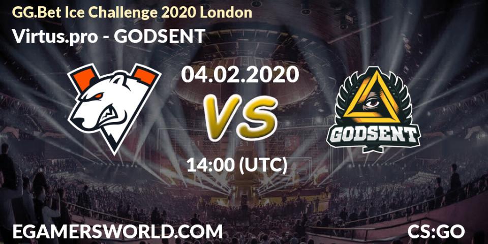 Virtus.pro - GODSENT: прогноз. 04.02.20, CS2 (CS:GO), GG.Bet Ice Challenge 2020 London